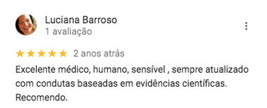Feedback positivo sobre consulta com Dr. Igor Emanuel