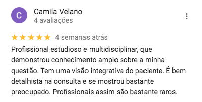 Avaliação de paciente do Dr. Igor Emanuel